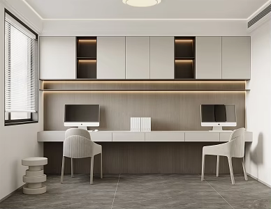 Modern study 3d model