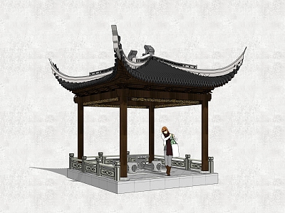 Chinese Pavilion Garden Pavilion 3d model