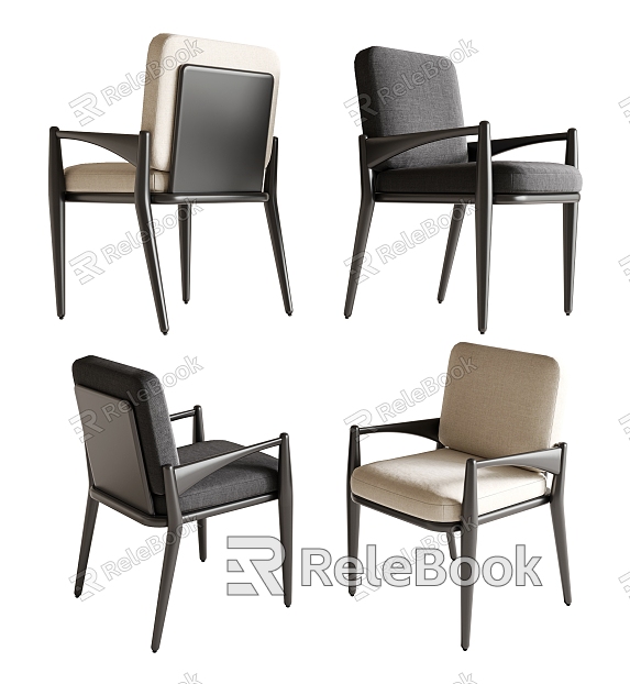 Modern Single Chair Combination Dining Chair Desk Chair Tea Chair Fabric Single Chair Metal Chair model