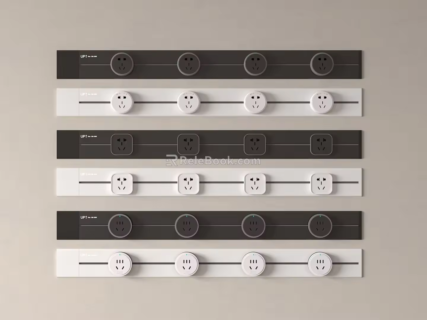 Modern Socket Rail Socket Mobile Socket Kitchen Socket 3d model