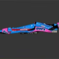 Colorful Alpine BWT Race Car With Blue Pink Livery And Aerodynamic Design