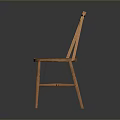 Elegant Wooden Single Chair With Intricate Carved Backrest And Upholstered Seat