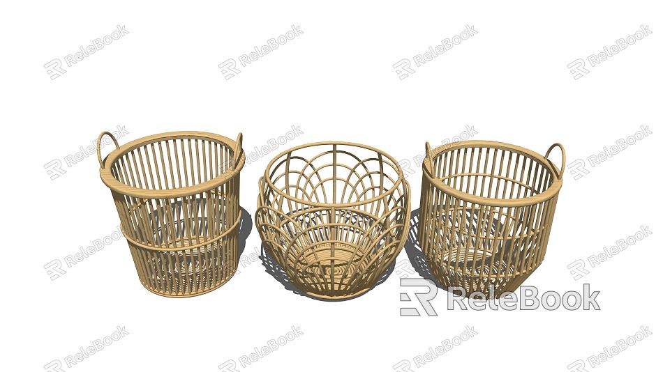 Modern Storage Basket Rattan Laundry Basket model