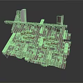Modern Architectural Model Featuring Complex Structure And Multi Level Platforms