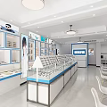 Bright Modern Optical Store Interior With Glass Display Cases White Shelves And Brand Logos
