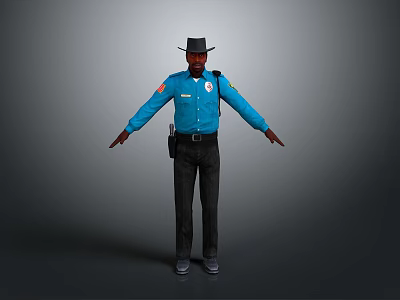 Police officers, civilian police, security, security, soldiers, soldiers, warrior figures 3d model