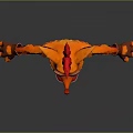 Cartoon Character With Orange Fur Red Hair Blue Pants Red Shoes Brown Gloves And Outstretched Arms