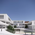 Modern School Class School 3d model