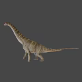 Dinosaur Game Movie Character with Red Head Long Neck and Striped Body