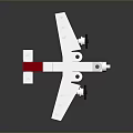 Lego Airplane Model Toy in White Red with Wings and Propeller for Daily Life