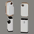 Modern Vertical Household Electrical Appliances With White Body Brown Black Accents And Different Designs