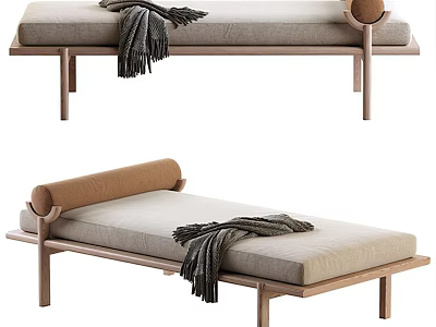 Modern Sofa Stool Fabric Casual Sofa Stool 3d model