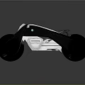 Sleek Futuristic Motorcycle Featuring Carbon Fiber Body Silver Engine And Black Wheels