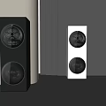 Modern Black and White Washing Machines with Sleek Design and Control Panels