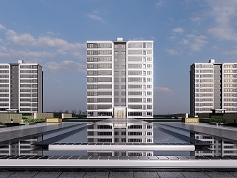 High-rise residential buildings in modern residential areas 3d model