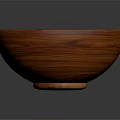 Natural Wooden Serving Bowl with Fresh Soup Vegetables Noodles and Herbs