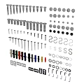 Assorted Hardware Fasteners Collection Including Nails Screws Washers And Nuts 3d model