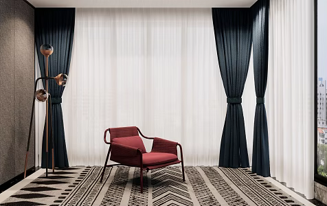 Modern Curtains 3d model