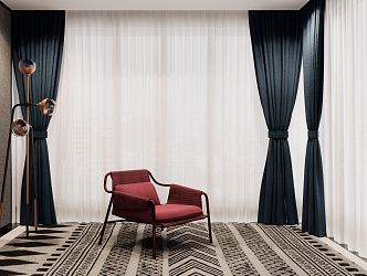 Modern Curtains 3d model