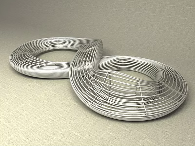 Sleek Spiral Wire Landscape Seats With Modern Sculptural Design And Outdoor Appeal 3d model