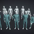 Male Model suit Men'suit Men's Model Hanger Male Model Window Model 3d model