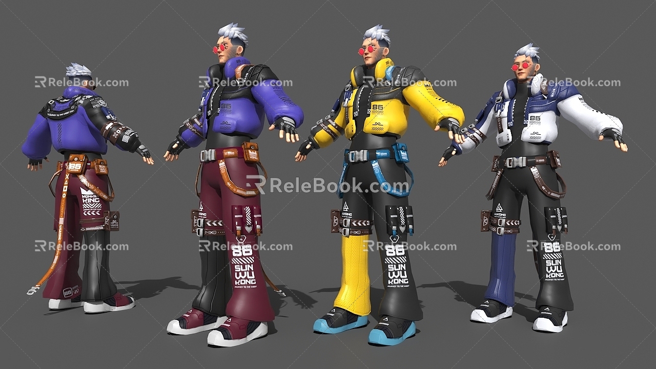 Cyberpunk Cartoon Characters model