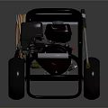 Heavy Duty Wheeled Pressure Washer With Engine Coiled Hose And Control Panel