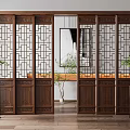 Chinese Style Wooden Sliding Doors With Carved Lattice Design For Elegant Interior