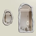 Modern Decorative Mirrors with Irregular and Oval Shapes for Interior Wall Decor 3d model