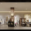 Modern Clothing Store Interior With Fashion Displays And Hanging Apparel