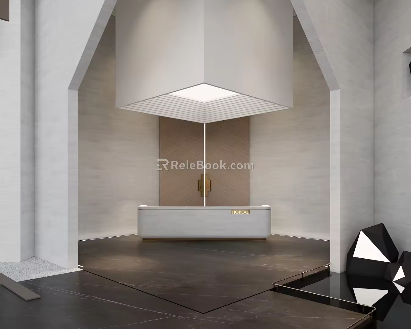 Modern Hall Reception Lobby 3d model