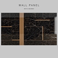 Vintage Other Wall Panel Partition Wall Marble Gold 3d model