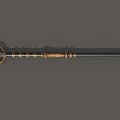 Halberd War Halberd Spear War Spear Low Face Number War Halberd Trident Game Weapon Cold Weapon Long Handle Weapon Super Realistic High Precision Video Level 3d model