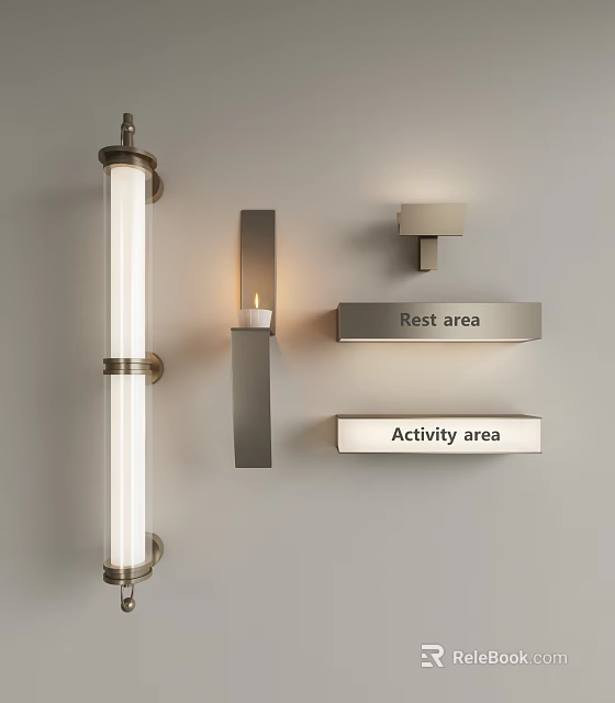 Modern Stylish Wall Lights For Rest And Activity Areas With Elegant Design 3d model 