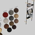 Modern Black Metal Storage Shelf With Gold Accents And Stacked Books On Multi Tiers