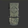 Rugged Military Off Road Vehicle With Armored Metal Exterior And Large Tires