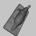 Game Movie Character With Fried Fish Like Look And Brown Crispy Surface On White Tray