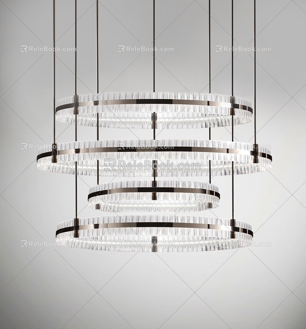 Modern crystal chandelier crystal lamp 3d model