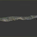 Natural Rock Structure As Scene Component With Rough Layered Weathered Surface