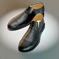 Polished Black Leather Formal Dress Shoes With Smooth Surface And Light Lining
