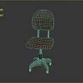 Red Padded Office Chair With Wheeled Base And Simple Design For Workspace