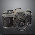 Vintage Canon AE 1 Electronic Camera With Classic Design And Lens