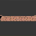 Tall Red Brick Wall Standing In Charming Scenic Natural Landscape View