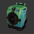 Green And Blue Gradient Washing Machine With Front Loading Drum And Digital ECO
