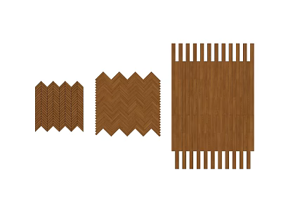 Wooden Flooring Herringbone Pattern and Strip Design Different Styles for Home Interior 3d model