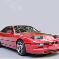 Red Car BMW Sedan sports car 3d model