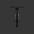 Modern Mountain Bike With Metallic Frame Black Wheels And Suspension Fork