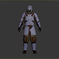 Medieval Weapon Armor Featuring Scaled Metal Plates And Leather Accents