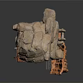 Cave Interior Design With Rock Walls Metal Ladder And Earthen Floor