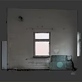 Abandoned Old Building Room With Broken Windows Debris And Dust During Demolition 3d model